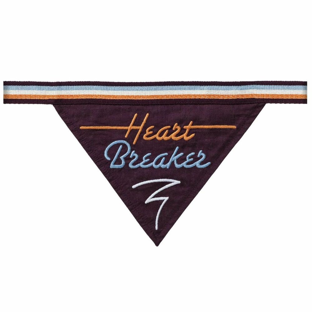 New! Embroidered Dog Bandana - Heartbreaker